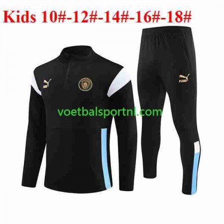 Manchester City Kind Zwart Trainings Sweatshirt Pak 2023-24